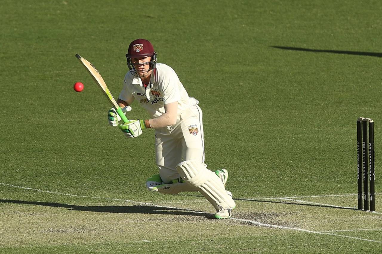 Marnus Labuschagne works the ball to leg, Queensland v New South Wales, Sheffield Shield 2016-17, 2nd day, Brisbane, October 26, 2016