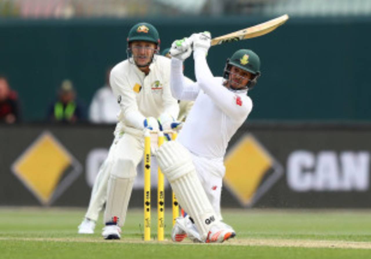 Quinton de Kock enroute to his second Test ton&nbsp;&nbsp;&bull;&nbsp;&nbsp;Cricket Australia/Getty Images