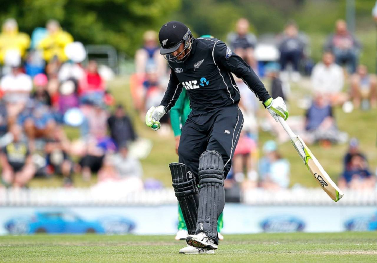 Martin Guptill injured his hamstring during the home T20Is against Bangladesh, and then injured it again in the first Chappell-Hadlee ODI&nbsp;&nbsp;&bull;&nbsp;&nbsp;Getty Images