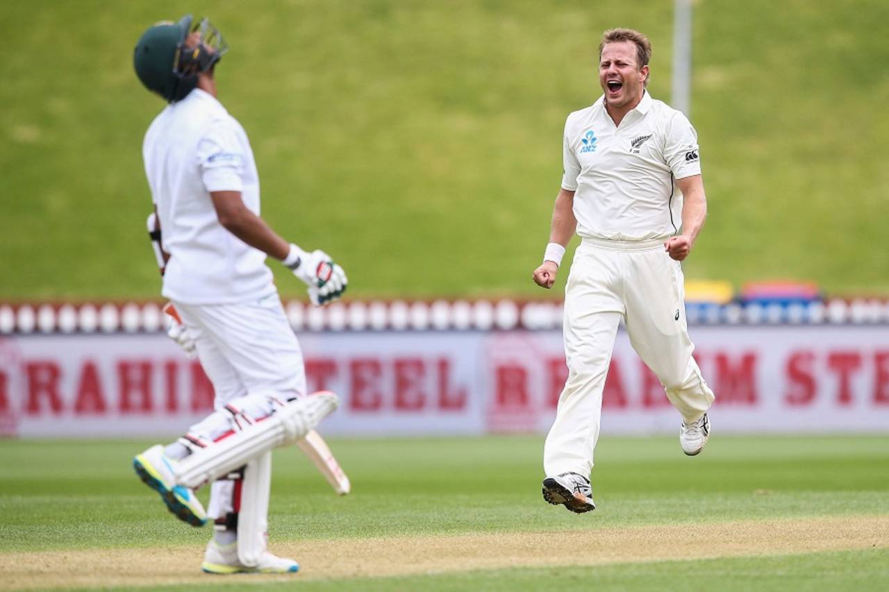 Neil Wagner was the most economical New Zealand bowler, conceding 2.54 runs an over, and took the wicket of Mahmudullah&nbsp;&nbsp;&bull;&nbsp;&nbsp;Getty Images