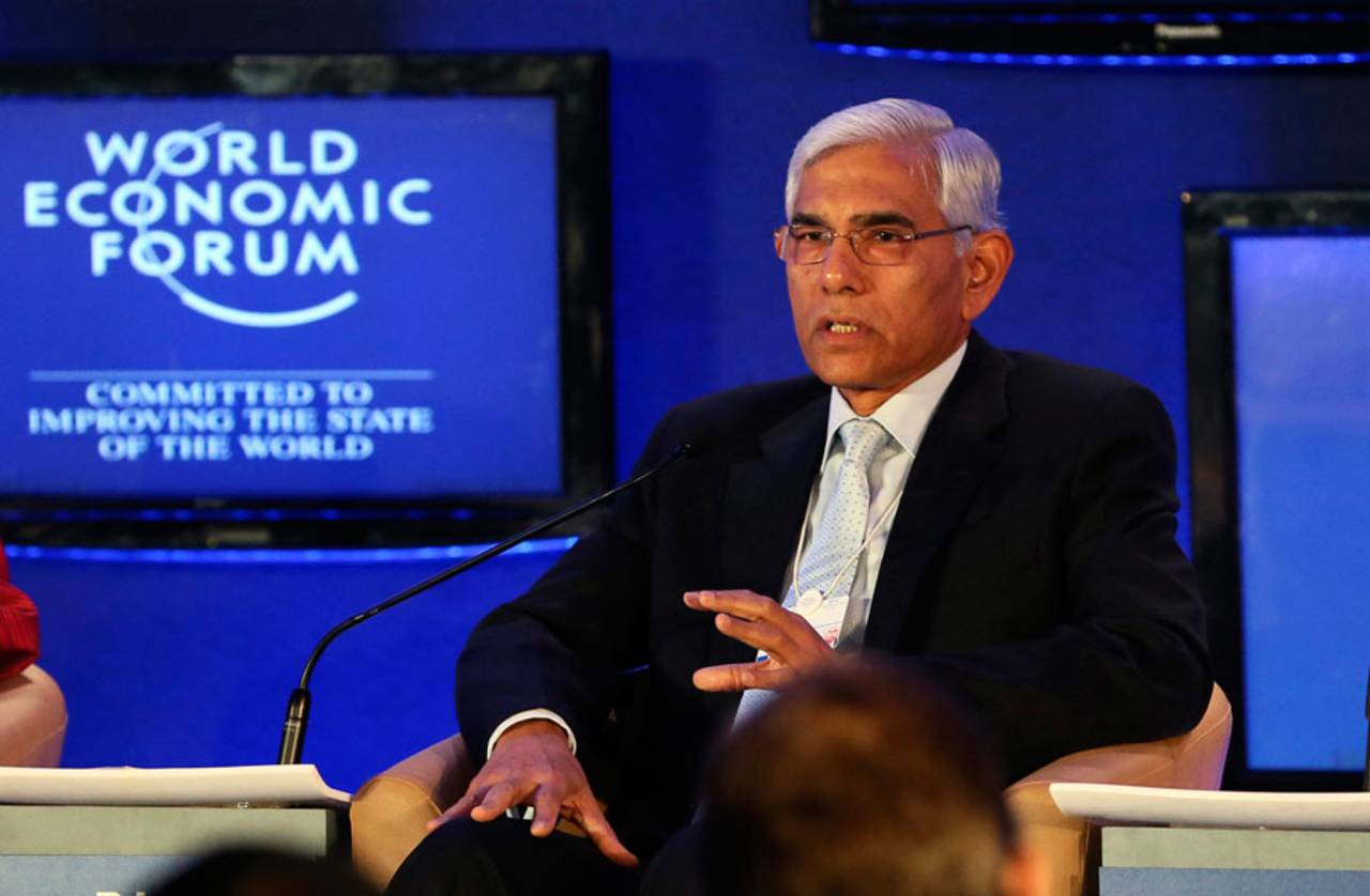 Vinod Rai, the former Comptroller and Auditor General of India who is on the Supreme-Court appointed interim panel to oversee the BCCI, speaks at a World Economic Forum meeting in Gurgaon in November 2012