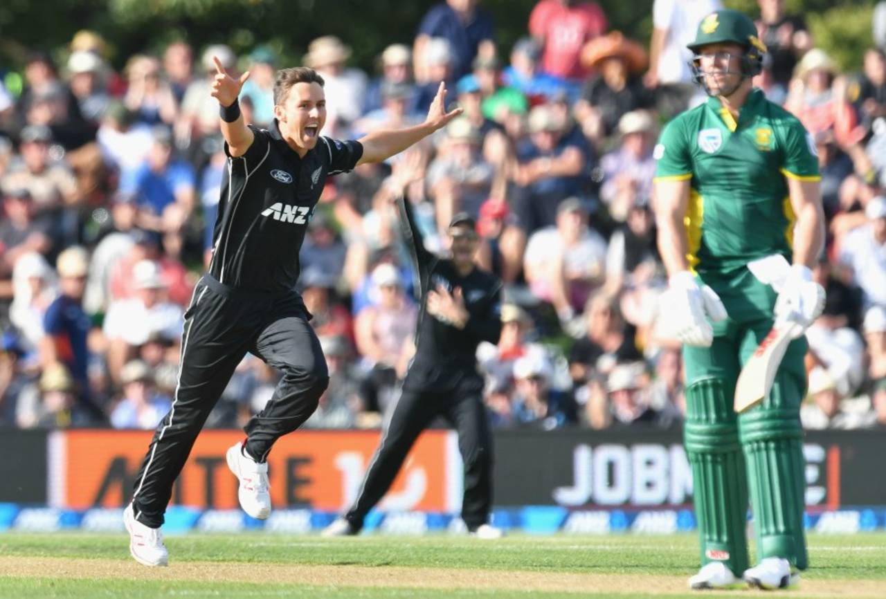 Trent Boult was bought for USD 750,000 at the IPL auction on Monday, but produced a priceless wicket for New Zealand&nbsp;&nbsp;&bull;&nbsp;&nbsp;Getty Images
