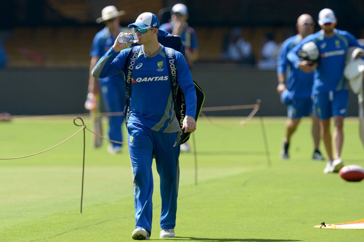 Steven Smith arrives for a practice session, India v Australia, 2nd Test, Bengaluru, March 3, 2017