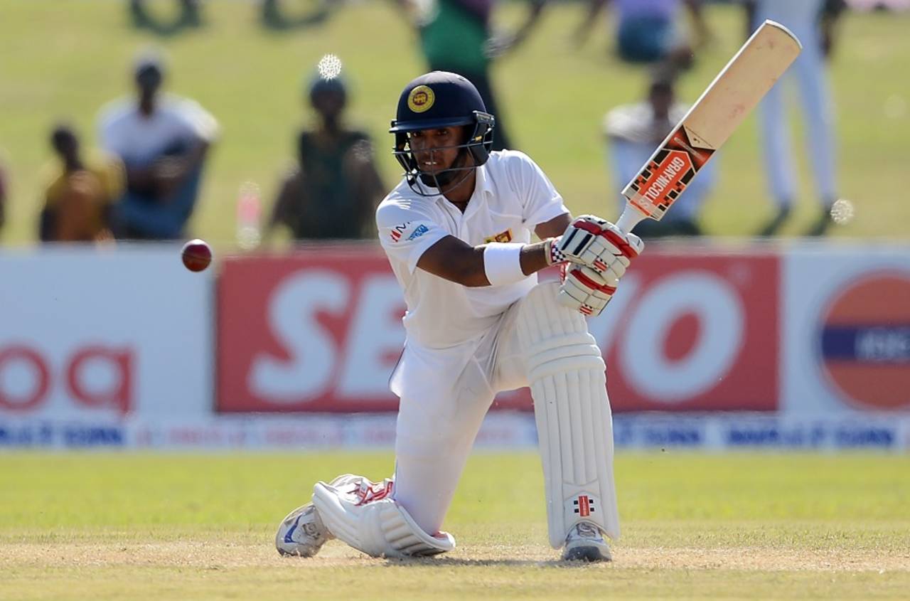 Kusal Mendis crunches one through the off side, Sri Lanka v Bangladesh, 1st Test, Galle, 1st day, March 7, 2017