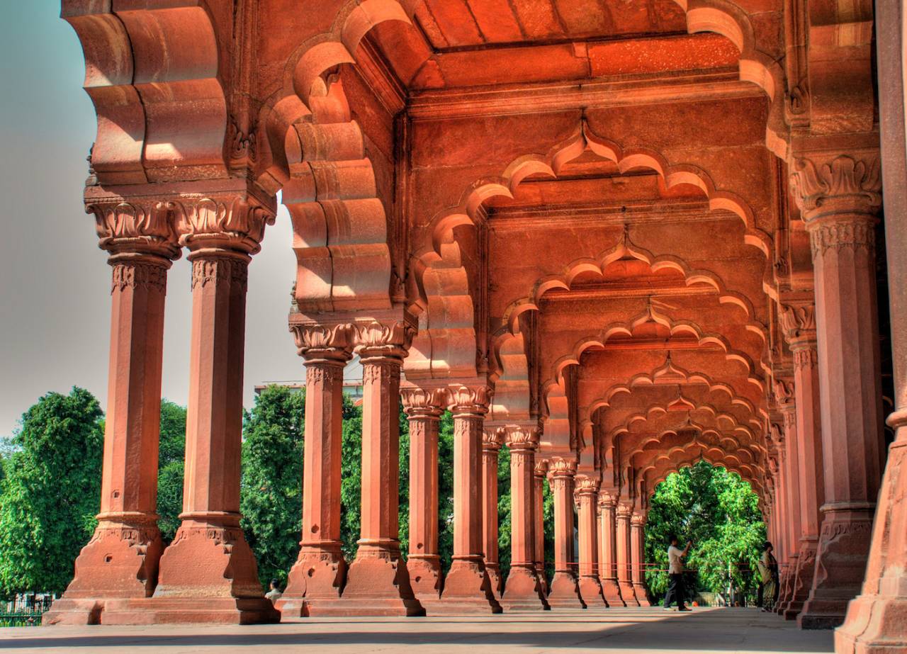 The Diwan-e-aam or public durbar at the Red Fort