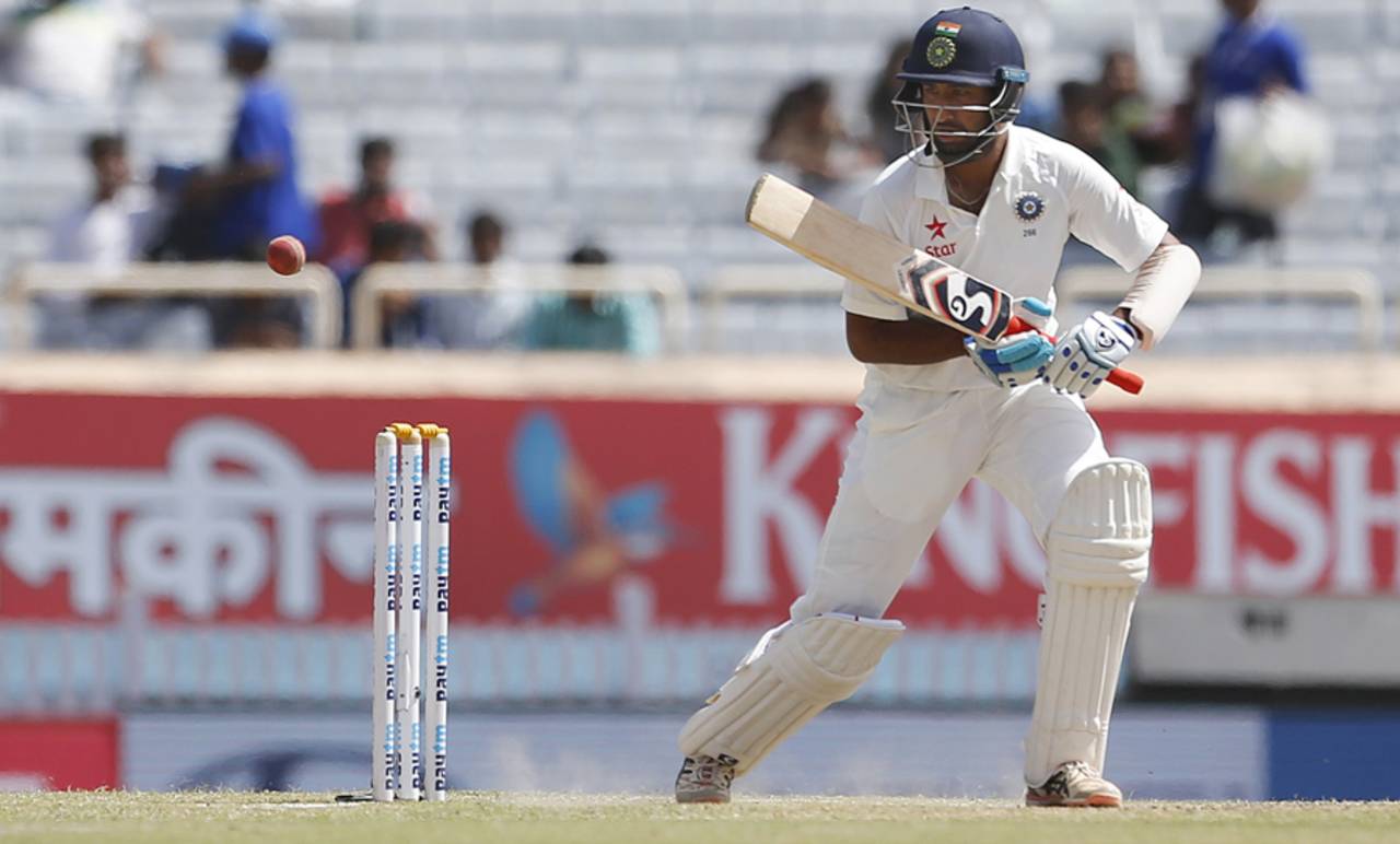 For a bottom-handed player, Cheteshwar Pujara has found a way to be quite good on the drive&nbsp;&nbsp;&bull;&nbsp;&nbsp;Associated Press