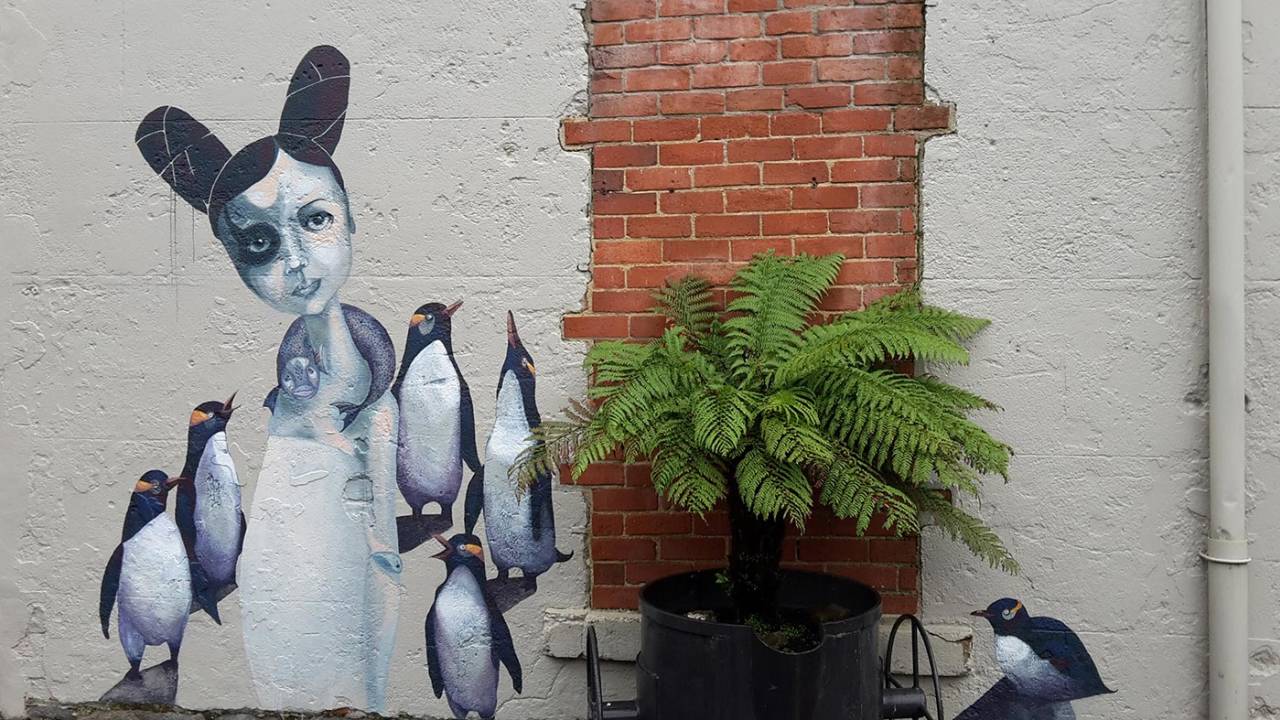 When you're as close to the South Pole as Dunedin is, your street art inevitably features penguins&nbsp;&nbsp;&bull;&nbsp;&nbsp;Firdose Moonda/ESPNcricinfo Ltd