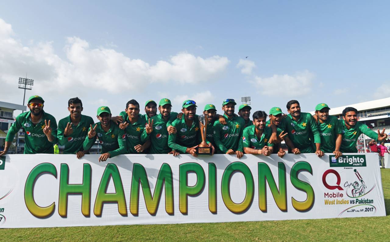 Consecutive series wins against West Indies in the last 12 months helped Pakistan rise in the T20I rankings&nbsp;&nbsp;&bull;&nbsp;&nbsp;AFP