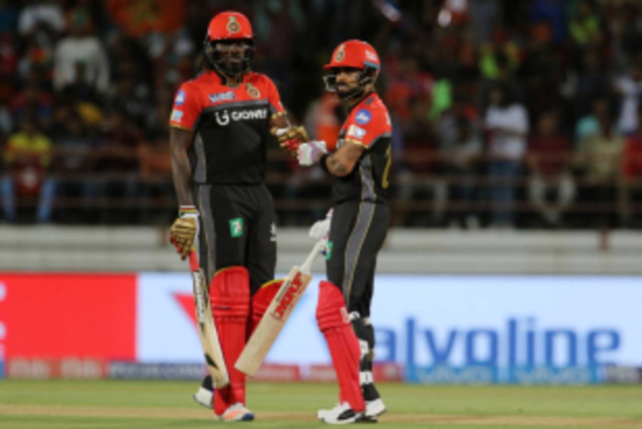 Virat Kohli and Chris Gayle amassed 122 runs from the 12.4 overs they batted together&nbsp;&nbsp;&bull;&nbsp;&nbsp;BCCI