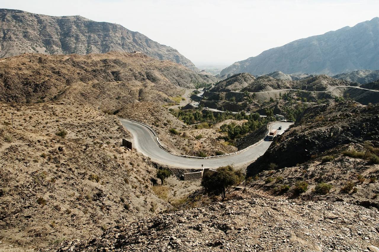 A curving road in the legendary Khyber Pass, FATA&nbsp;&nbsp;&bull;&nbsp;&nbsp;Getty Images