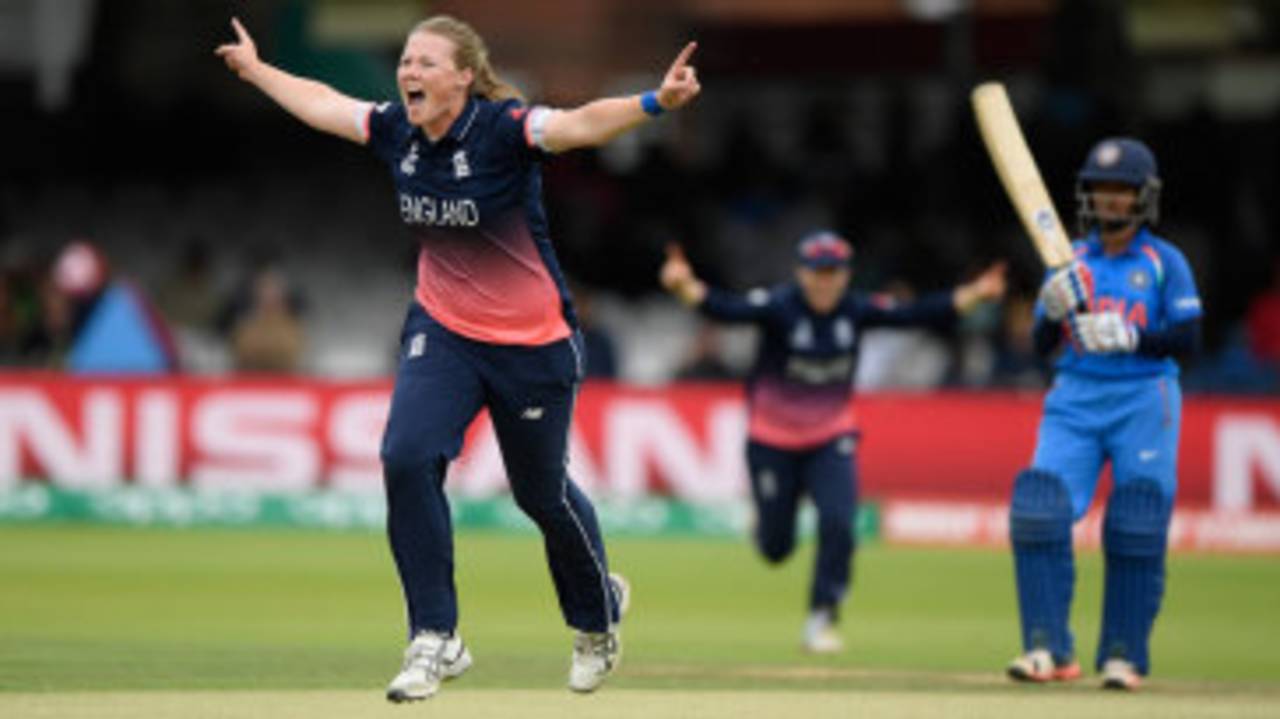 Anya Shrubsole struck in her first over, England v India, Women's World Cup final 2017, Lord's, July 23, 2017