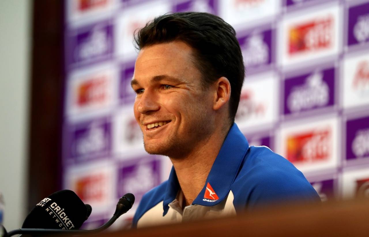 Peter Handscomb addresses the media in Dhaka, Dhaka, August 20, 2017