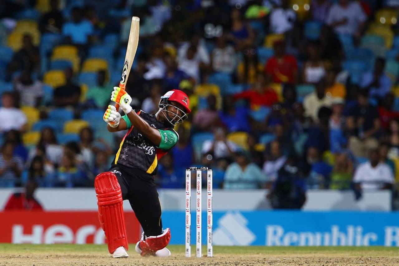 Evin Lewis has formed a prolific opening partnership with his captain Chris Gayle for St Kitts and Nevis Patriots&nbsp;&nbsp;&bull;&nbsp;&nbsp;Ashley Allen - CPL T20 / Getty