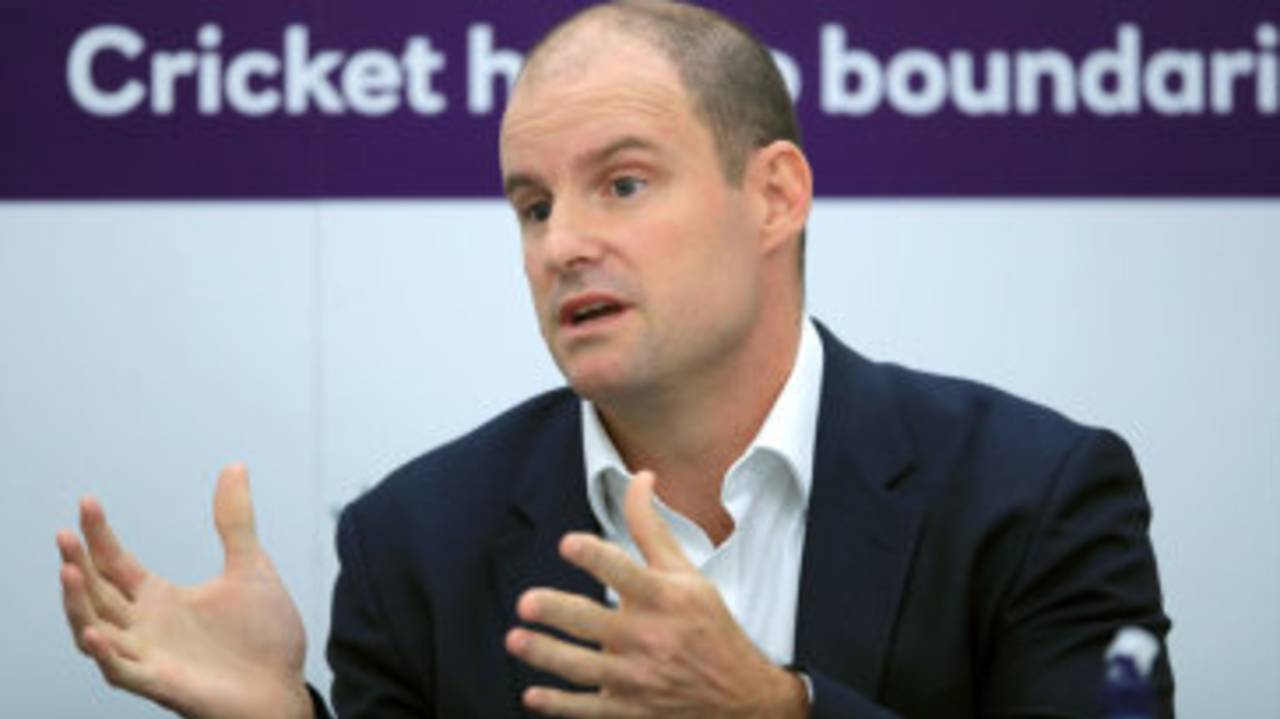 Andrew Strauss talks to the media, The Oval, September 27, 2017