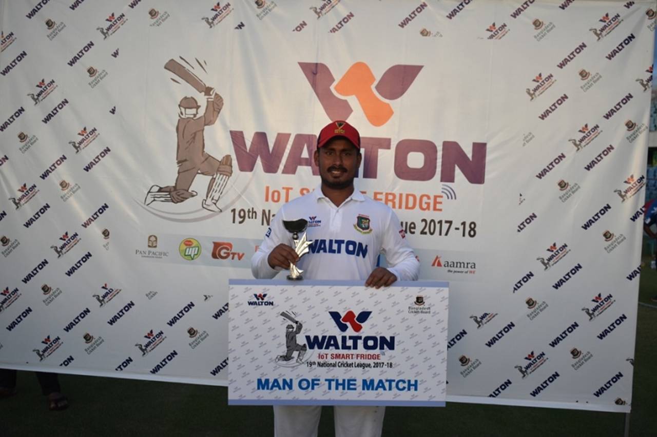 Mohammad Ashraful was awarded the Man of the Match award for his half-century and a match haul of four wickets against Chittagong Division&nbsp;&nbsp;&bull;&nbsp;&nbsp;Raton Gomes