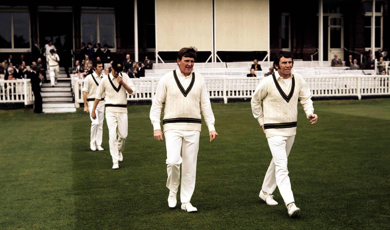 Ian Chappell leads his team out, MCC v Australians, Lord's, 2nd day, May 22, 1972