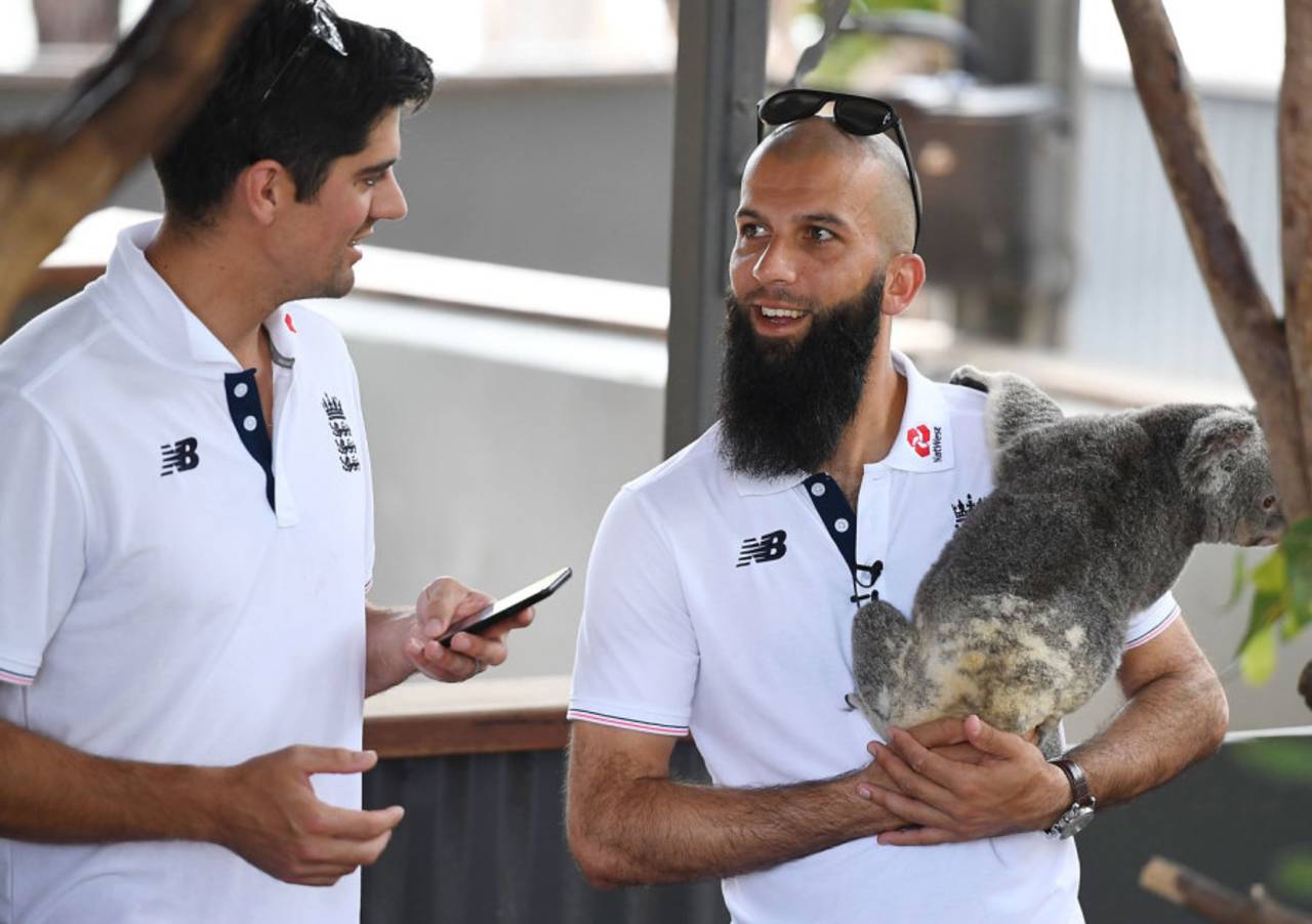 Alastair Cook and Moeen Ali get to know some of the local fauna, Townsville, November 13, 2017