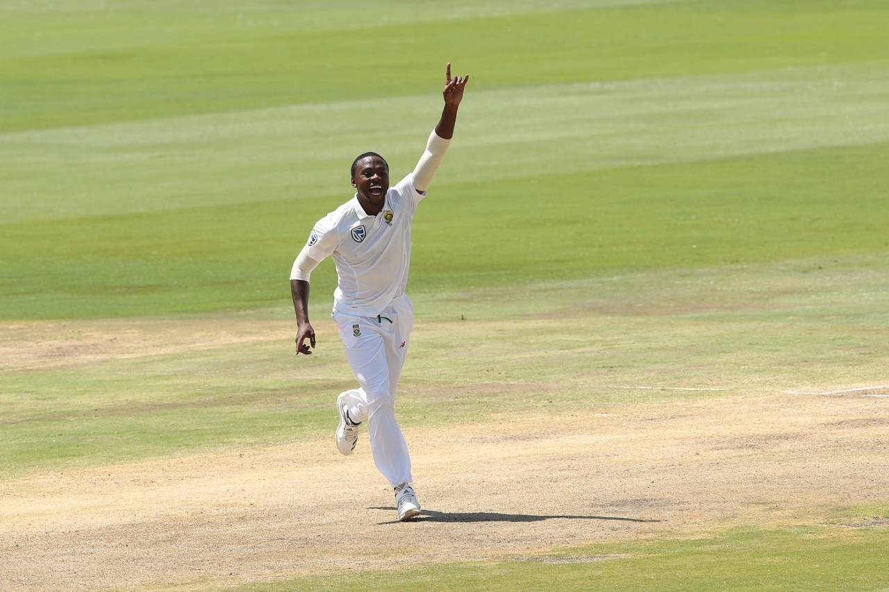 Kagiso Rabada is thrilled to pick up a wicket, South Africa v India, 2nd Test, Centurion, 5th day, January 17, 2018
