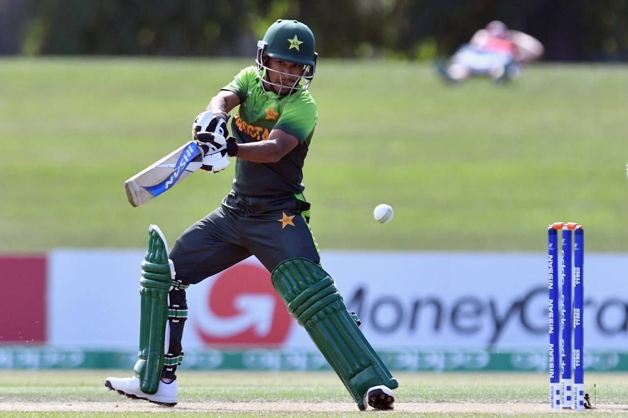 Ali Zaryab Asif cuts one square, Pakistan v South Africa, Under-19 World Cup, Christchurch, January 24, 2018