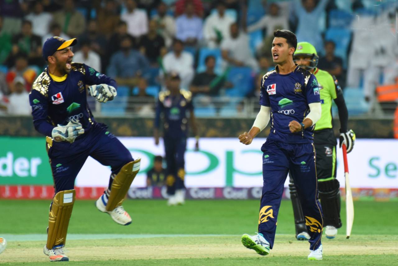 Sarfraz Ahmed and Hasan Khan celebrate a wicket&nbsp;&nbsp;&bull;&nbsp;&nbsp;PCB