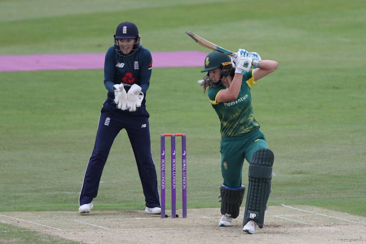 Laura Wolvaardt drives through the covers, England v South Africa, 3rd women's ODI, Canterbury, 