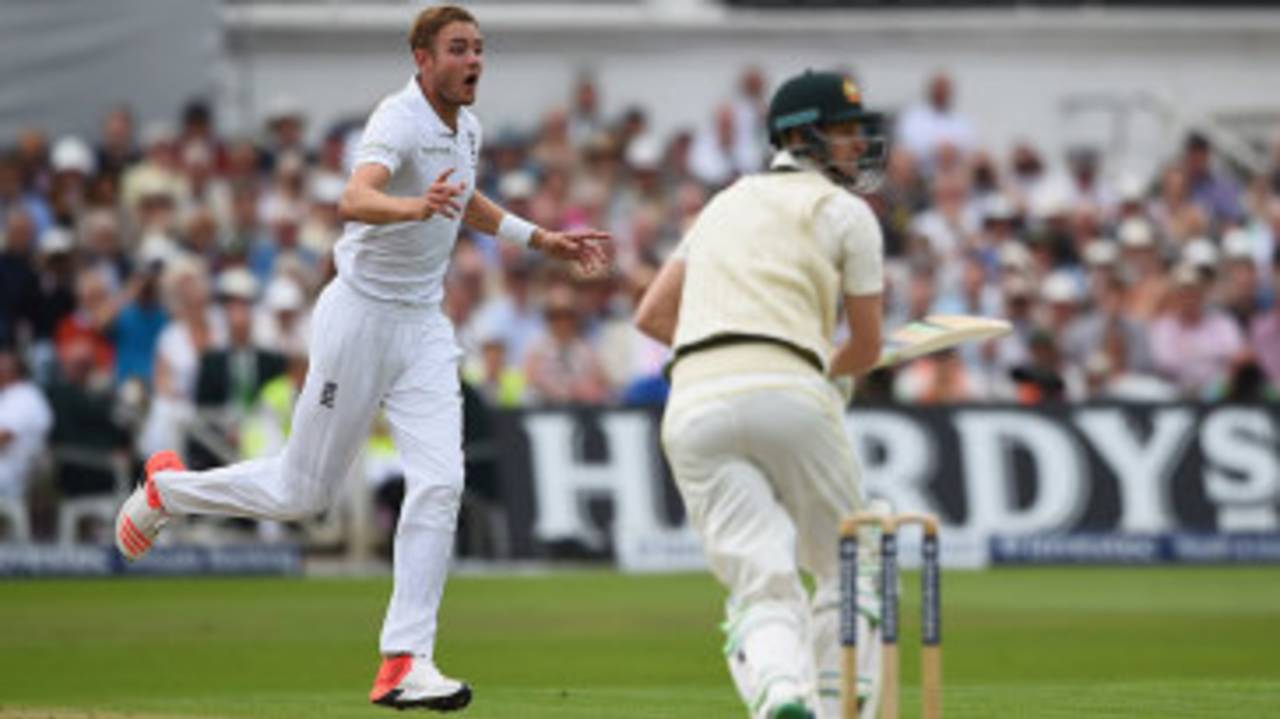 Stuart Broad's 8 for 15 at Trent Bridge in 2015 against Australia is one of five post-2001 spells to make it to the top 25 Test bowling performances&nbsp;&nbsp;&bull;&nbsp;&nbsp;Getty Images