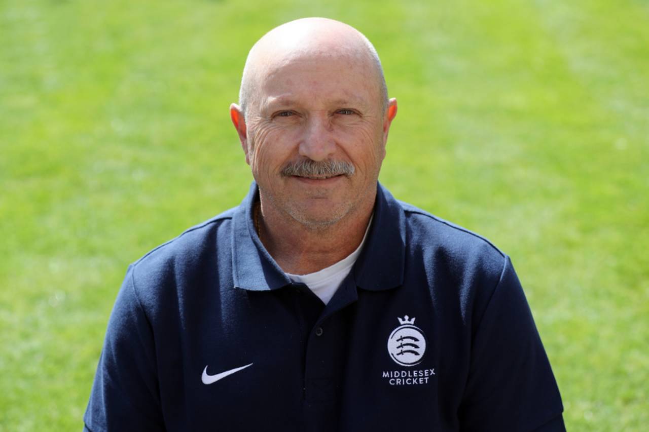 Dave Houghton, Middlesex batting coach, photo call, Lord's, April 2018
