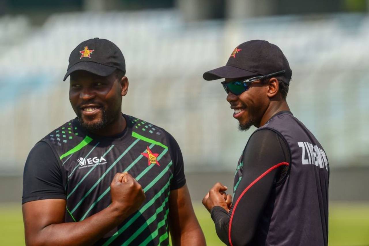 Left-arm spinner Wellington Masakadza was given his Test cap by Zimbabwe captain - and his older brother - Hamilton&nbsp;&nbsp;&bull;&nbsp;&nbsp;Getty Images
