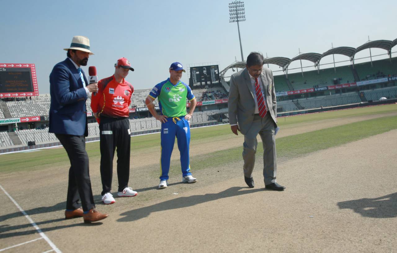 Steven Smith and David Warner at the toss, Comilla Victorians v Sylhet Sixers, BPL 2018-19, Dhaka, January 6, 2019