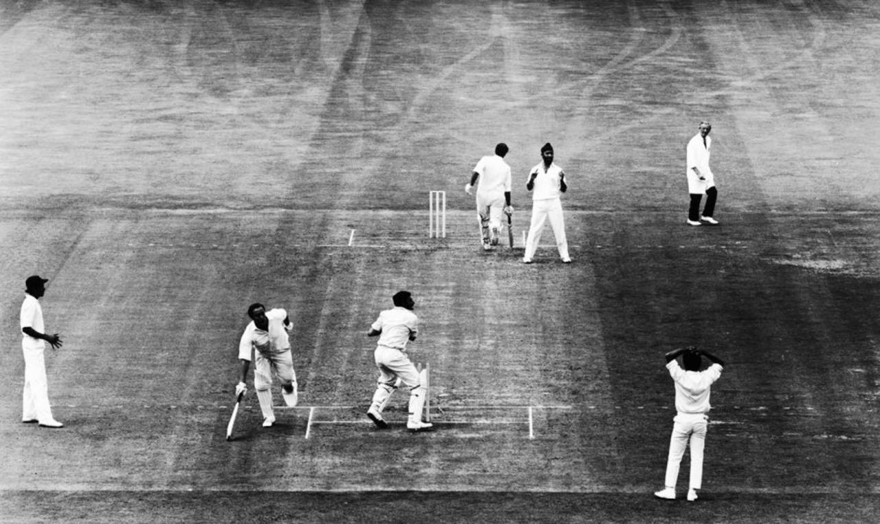 John Jameson is run out for 82, England v India, 3rd Test, The Oval, August 19, 1971