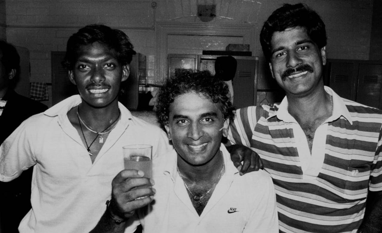 Openers Sunil Gavaskar, Kris Srikkanth (centre and right) and David Boon scored centuries in the 1985-86 Sydney Test while Geoff Marsh narrowly missed out&nbsp;&nbsp;&bull;&nbsp;&nbsp;Fairfax Media/Getty Images