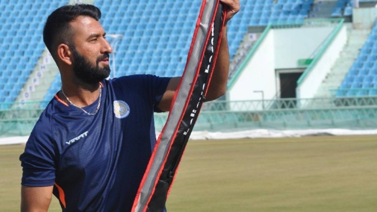 Cheteshwar Pujara during a practice session, Lucknow, January 14, 2019