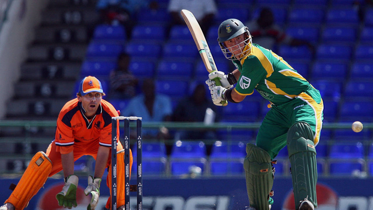 Herschelle Gibbs plundered a record six sixes off Dan van Bunge, Netherlands v South Africa, Group A, St Kitts, March 16, 2007