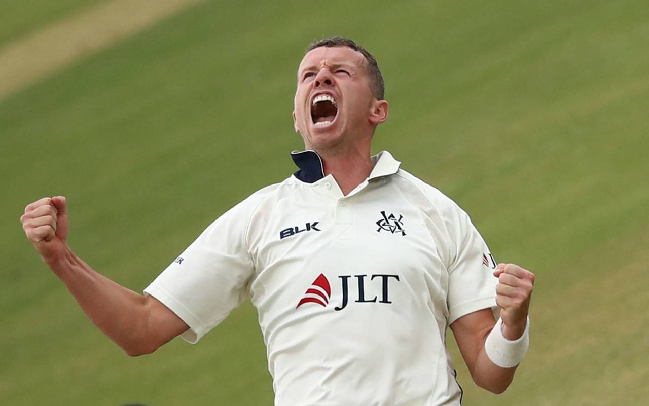 Peter Siddle lets out a roar, Victoria v New South Wales, Final, Sheffield Shield 2018-19, Melbourne, March 29, 2019
