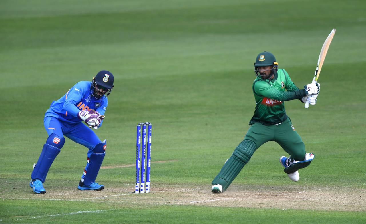 Liton Das cuts off the back foot, Bangladesh v India, World Cup 2019 warm-up, Cardiff, May 28, 2019