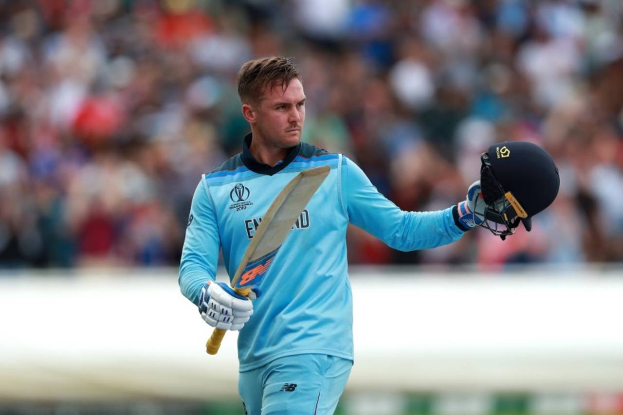 Jason Roy walks off after being incorrectly given out on 85, England v Australia, World Cup 2019, Edgbaston, July 11, 2019