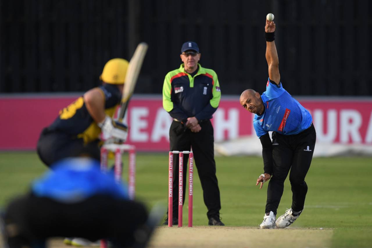 Tymal Mills has been parsimonious throughout the Blast this season, Sussex v Glamorgan, Vitality Blast, South Group, Hove, August 6, 2019