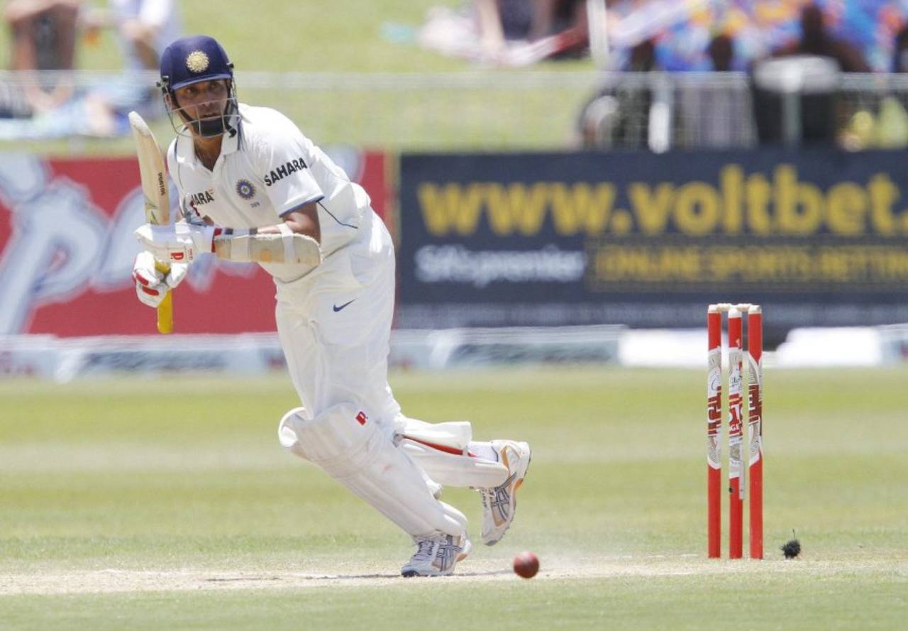 VVS Laxman plays the ball to the on side, South Africa v India, 2nd Test, Durban, 3rd day, December 28, 2010