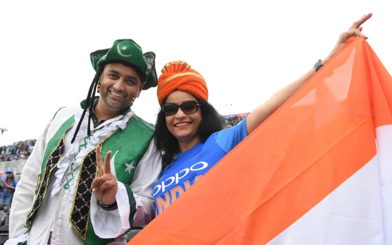 File photo - India and Pakistan fans show their support&nbsp;&nbsp;&bull;&nbsp;&nbsp;IDI via Getty Images