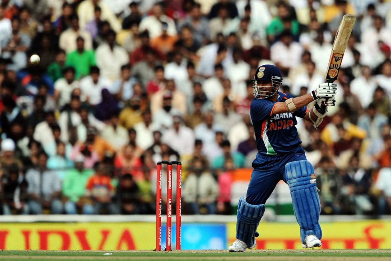 Sachin Tendulkar won the ODI batting award for his 175 vs Australia in Hyderabad&nbsp;&nbsp;&bull;&nbsp;&nbsp;AFP/Getty Images