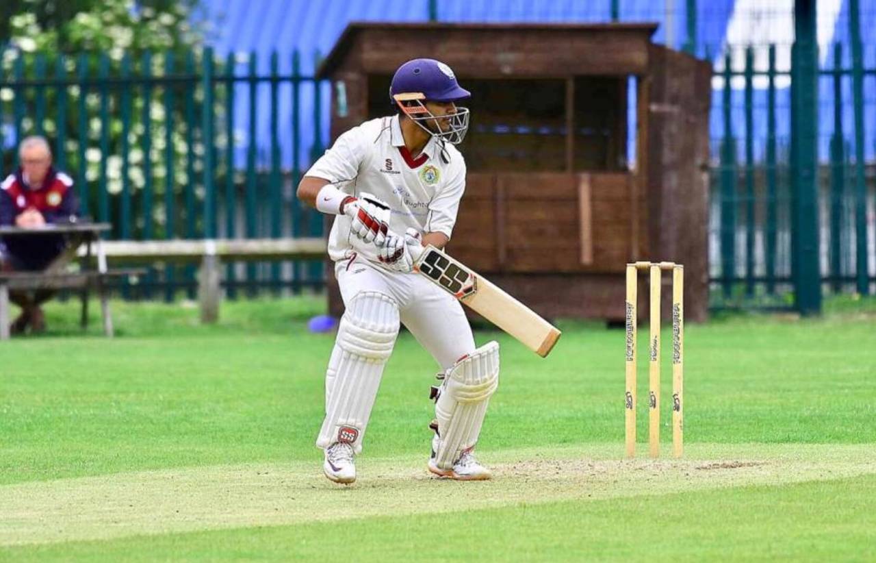 Virat Singh bats for Seaham Park Cricket Club