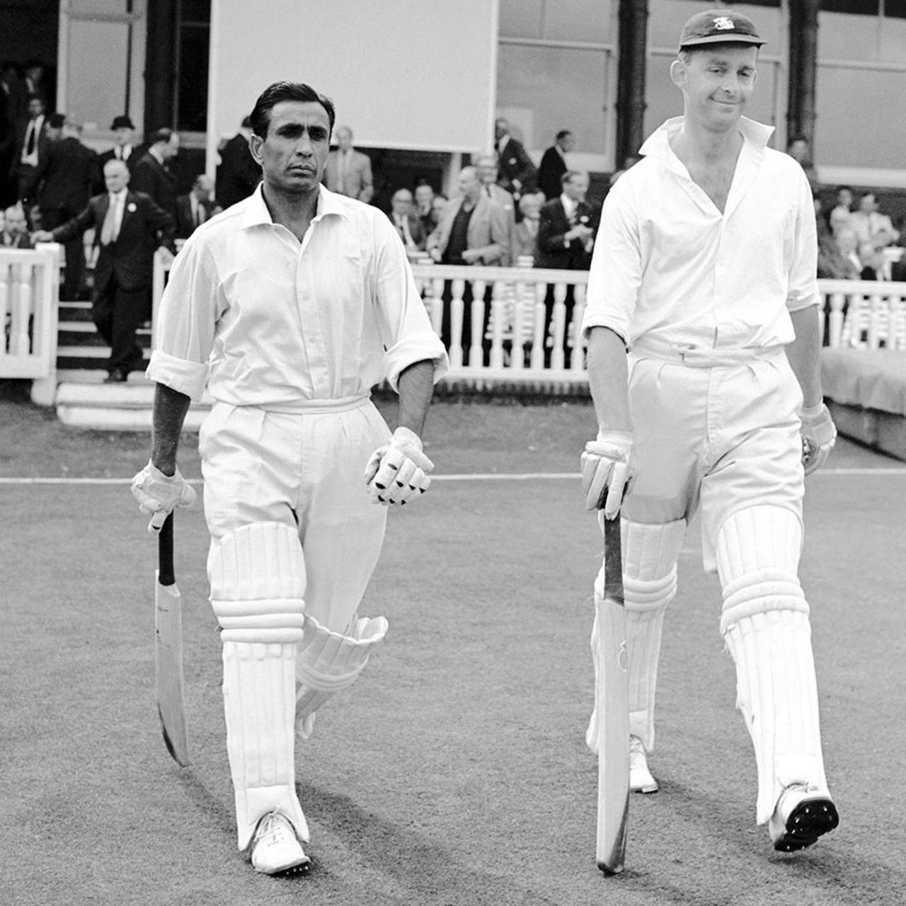 Billy Ibadulla and Bob Barber walk out to start their innings, final,Worcestershire v Warwickshire, Gillette Cup 1966, Lord's, September 3, 1966