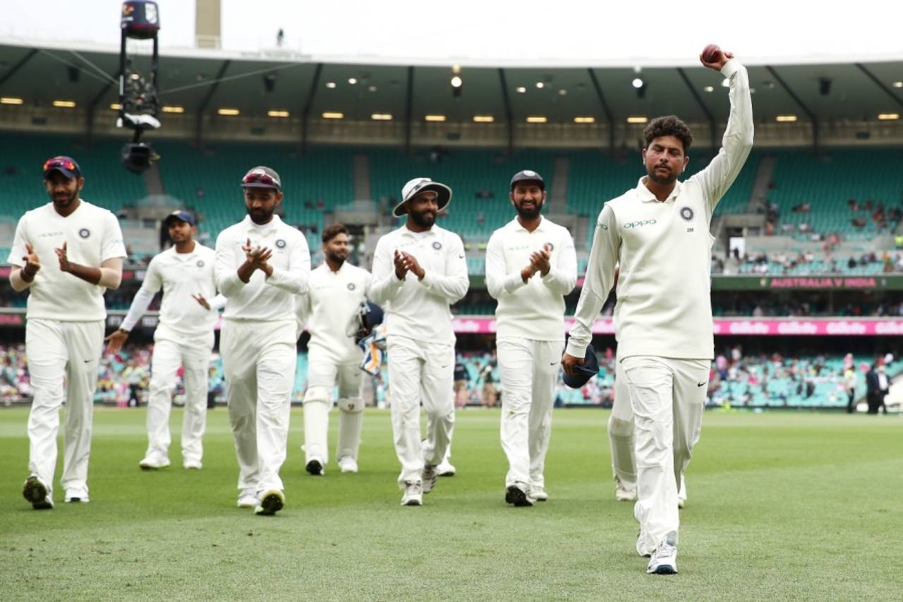 Left-arm wristspinner Kuldeep Yadav took 5 for 99 in Sydney in the 2018-19 Test series in Australia&nbsp;&nbsp;&bull;&nbsp;&nbsp;Cameron Spencer/Getty Images