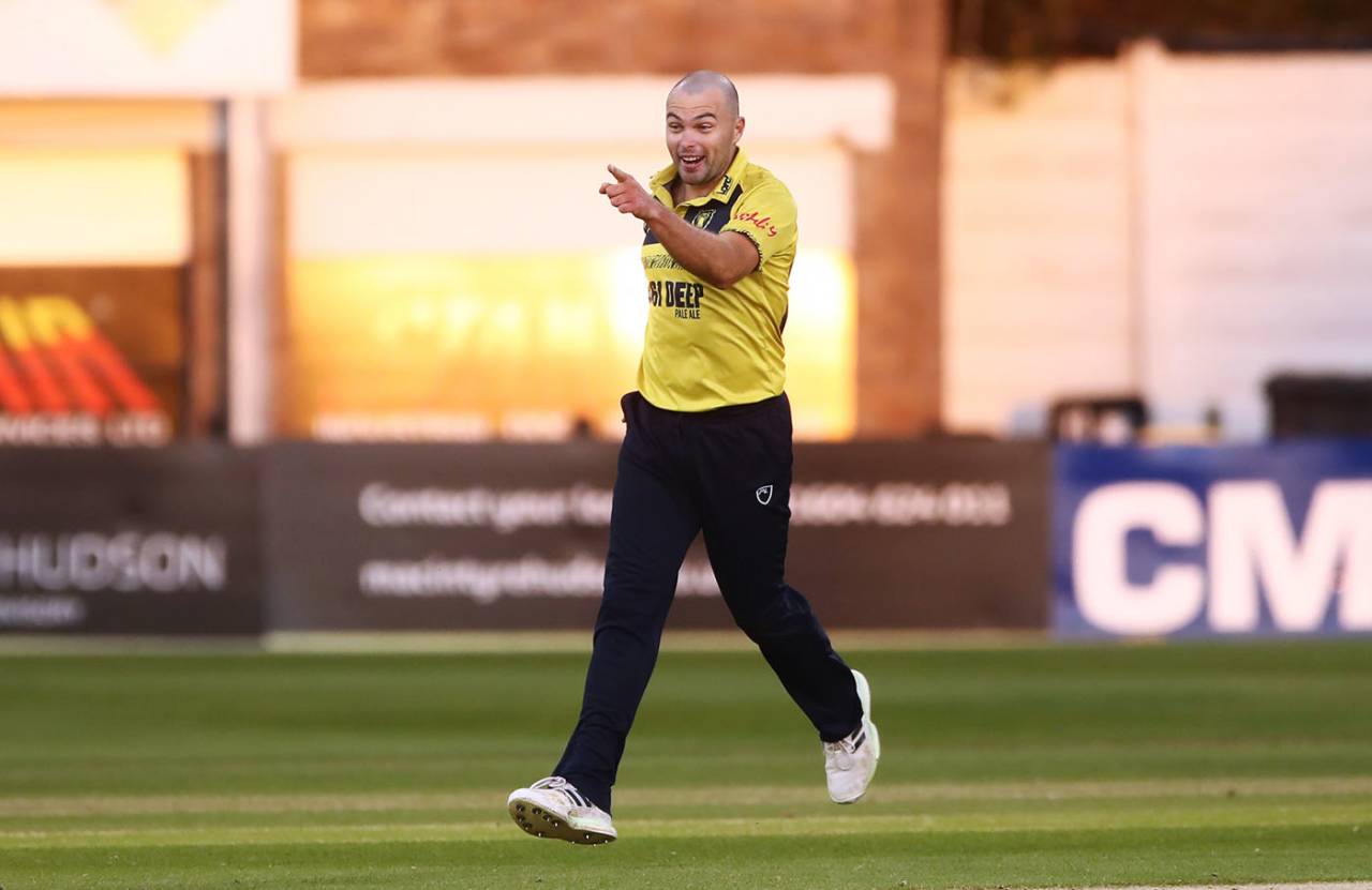 Jake Lintott's fine season continued, Northamptonshire v Birmingham, Vitality T20 Blast, Wantage Road, September 1, 2020