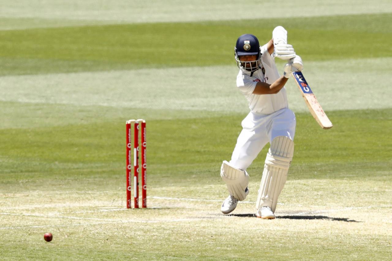 Ajinkya Rahane drives, Australia v India, 2nd Test, Melbourne, 4th day, December 29, 2020

