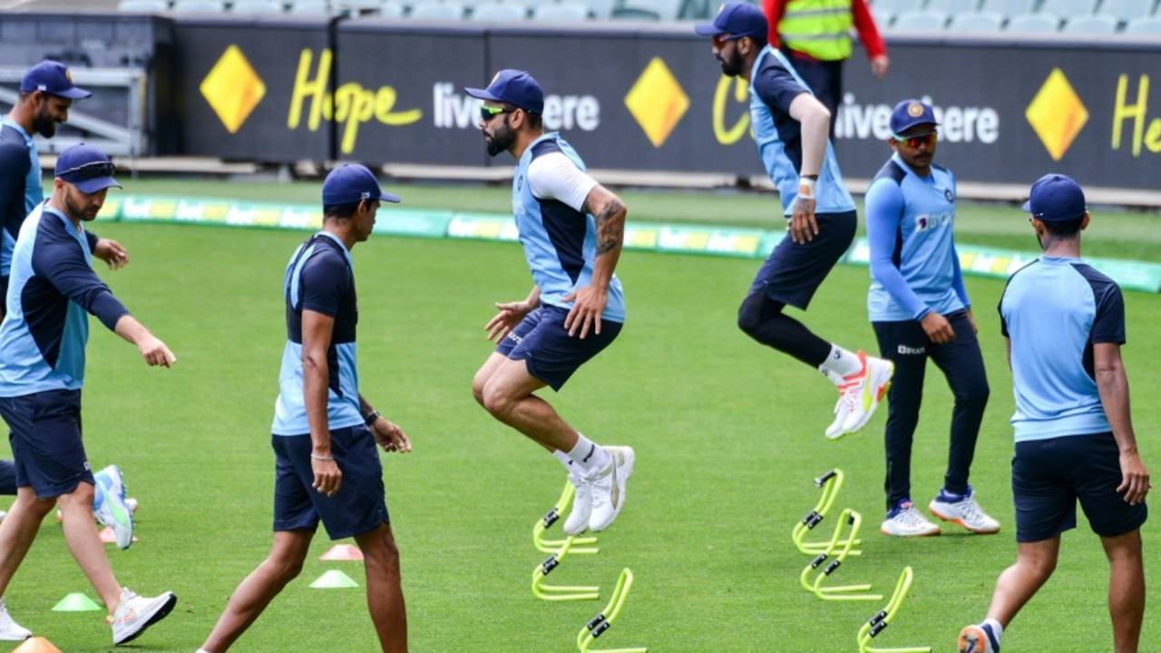 The Indian players train ahead of the first Test against Australia, Adelaide, December 15, 2020