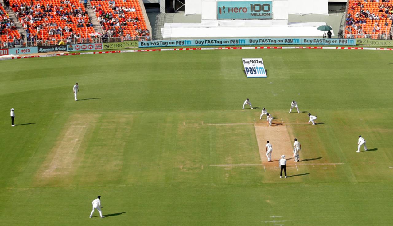 A general view of play on day one of the Ahmedabad Test, India vs England, 3rd Test, Ahmedabad, 1st day, February 24, 2021