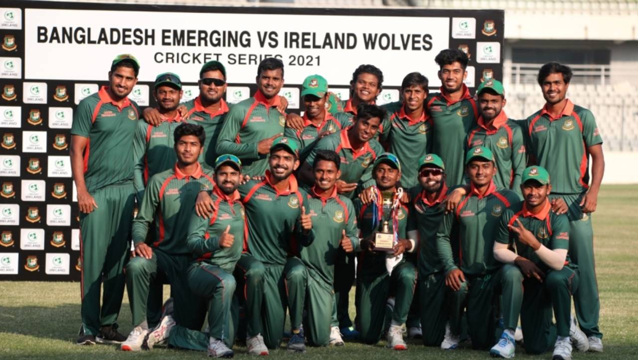 Bangladesh Emerging Team with the trophy&nbsp;&nbsp;&bull;&nbsp;&nbsp;BCB
