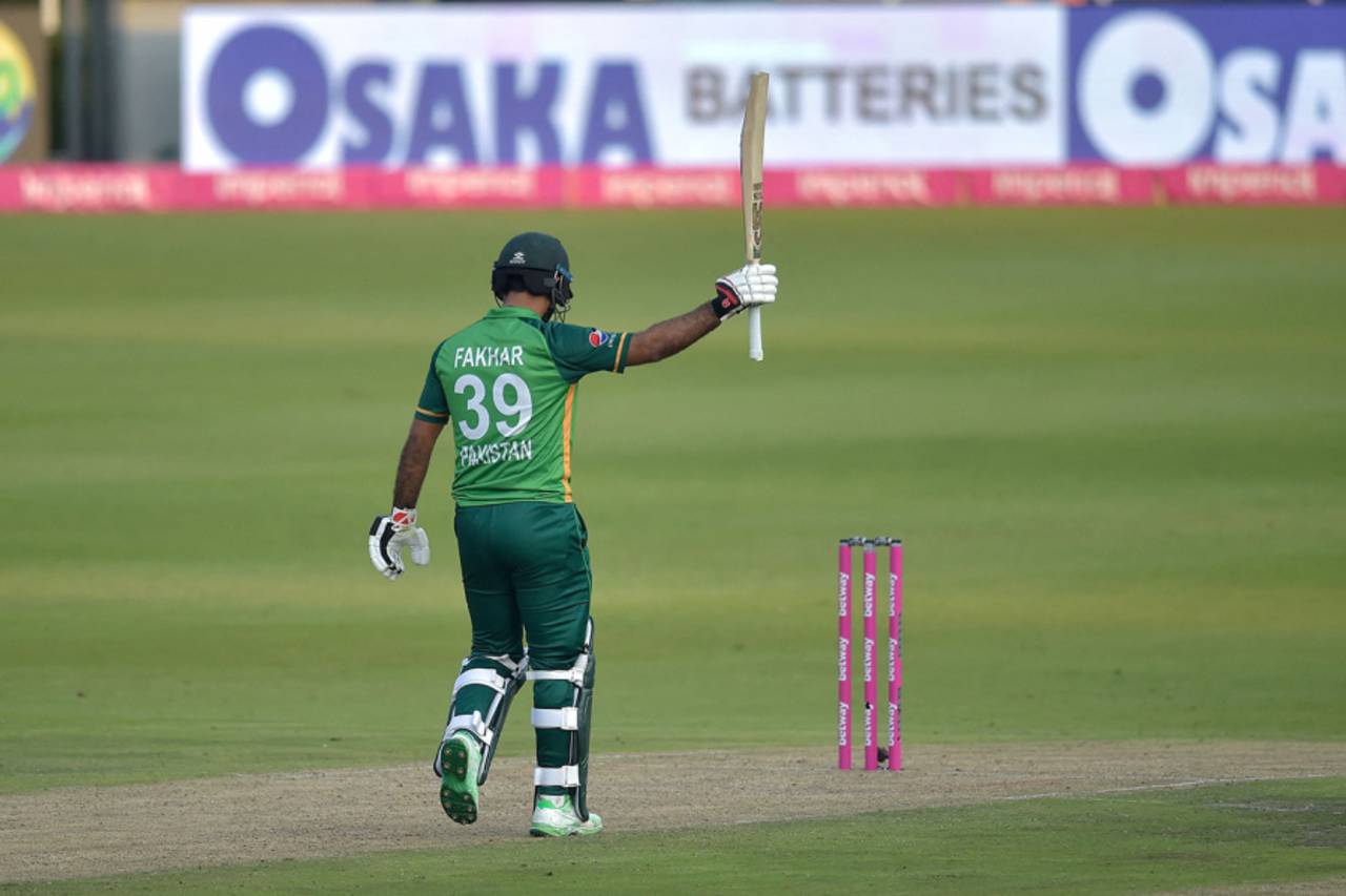 Fakhar Zaman's 193 was just a run short of the highest individual score in ODIs in a losing cause&nbsp;&nbsp;&bull;&nbsp;&nbsp;Getty Images