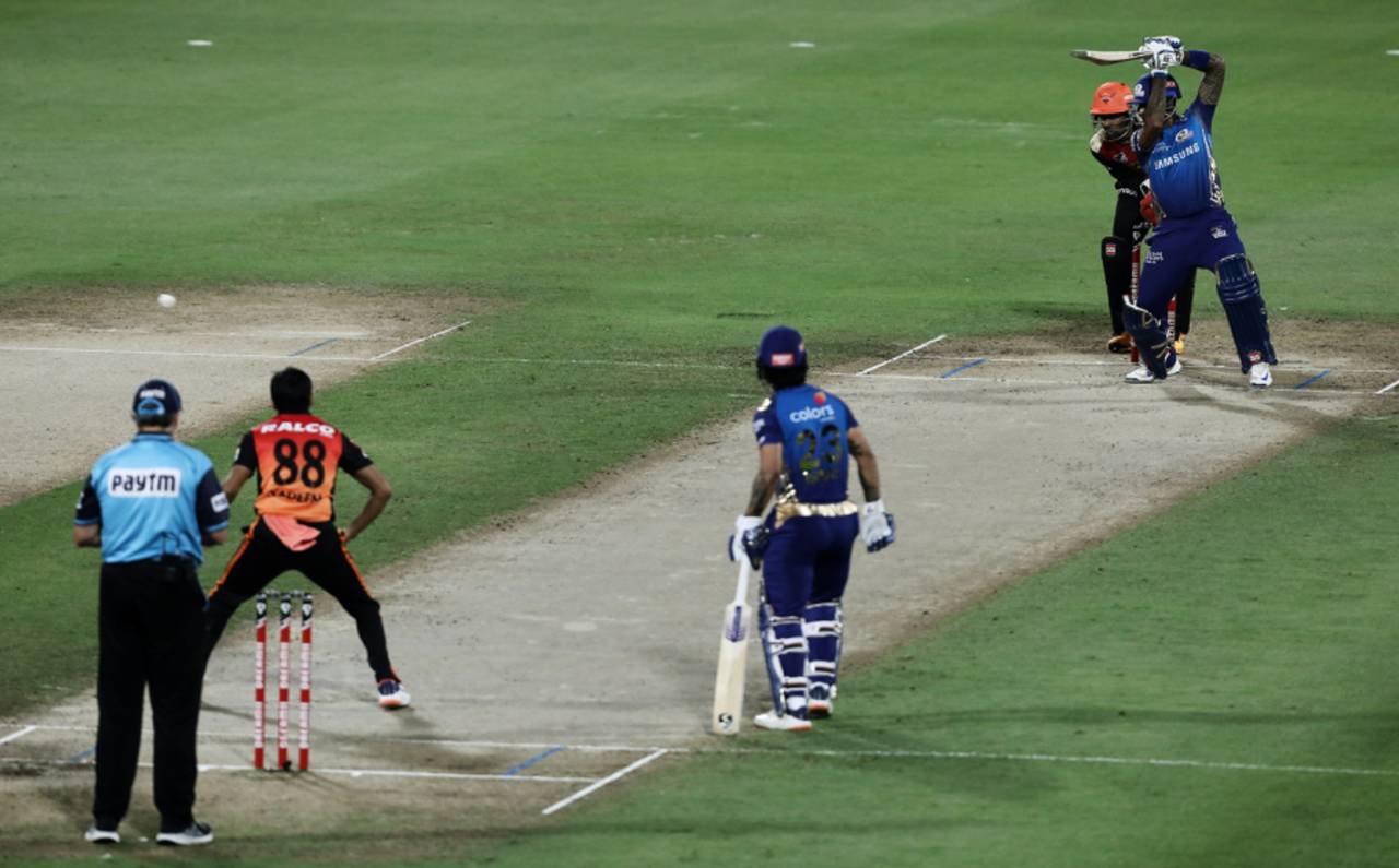 Suryakumar Yadav plays a shot, Sunrisers Hyderabad vs Mumbai Indians, IPL 2020, Sharjah, November 3, 2020